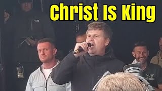 Tommy Robinson Invites Bob From Speakers Corner On Stage He Gives A Rousing Speech Who Is King [upl. by Aiekram]