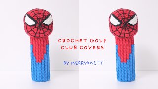 코바늘 스파이더맨 골프채 우드 커버 뜨기Crochet golf club covers [upl. by Kellda957]