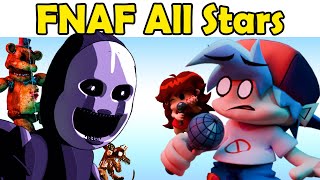 Friday Night Funkin VS All Stars but Its VS FNaF Mix Five Nights At Freddys FNF ModGFBF [upl. by Iad]