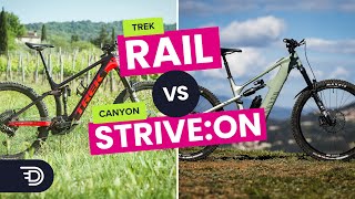 Trek Rail Gen 3 vs Canyon StriveON  Whats the best ebike for you [upl. by Kcitrap]