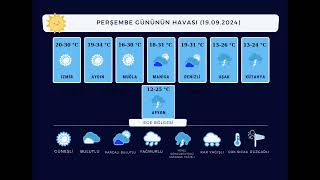 19 Eylül 2024 Hava Durumu [upl. by Oleic]