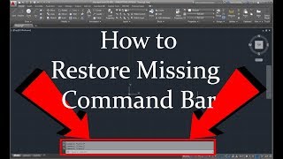 How To Restore Missing Command Bar In AutoCAD 2017  DigitalKnowledge [upl. by Ecikram]