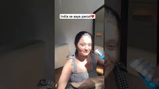 India se aaya parcel 😍❤️ youtubeshorts shortvideo indiansnacks indianlivingingermany [upl. by Yznil]