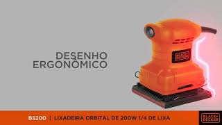 BLACKDECKER  Lixadeira Orbital de 200W e 14quot de Lixa  BS200 [upl. by Tova156]