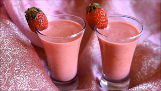 Strawberry Lassi Recipe in Association with Big BazaarKitchen Stock Exchange Program [upl. by Schulz749]