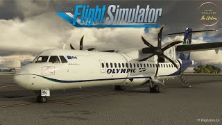 Olympic Air ATR72600 ASOBO  Athens Greece to Ioannina Greece  MSFS  Real Flight Ops  VATSIM ATC [upl. by Delly927]