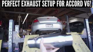 INSTALLING VIBRANT RESONATOR FOR PERFECT EXHAUST SOUND 2008 Honda Accord V6 Exhaust Setup [upl. by Naivaj]