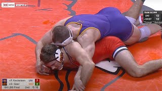 184lbs Parker Keckeisen UNI maj dec Dakota Geer Oklahoma State [upl. by Bertolde]