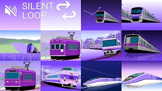 鉄道カレンダー素材 2024年6月RailwaysCalendarMaterial in Japan（ SILENT Loop Movie ）サイレント鉄道ループアニメ [upl. by Braeunig]