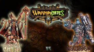 Mk2 Warmachine amp Hordes  Menoth ESeverius vs Trollbloods Gunnbjorn  50pt Battle Report [upl. by Anek989]