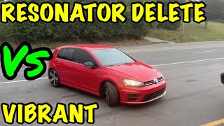 VW Golf R RESONATOR DELETE Vs VIBRANT RESONATOR [upl. by Ardiek]