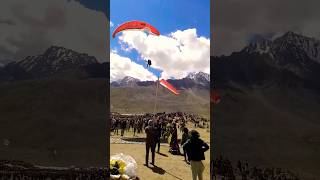 Paragliding Landing shandor pologround festival 2024 short chitralpakistan mountains [upl. by Pickett]