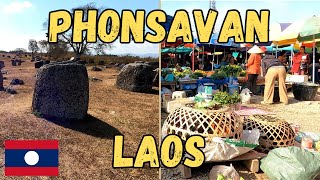 The INCREDIBLE Plain of Jars and exploring Phonsavan morning markets [upl. by Zenger]