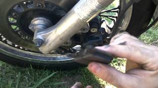 How to fix squeeking motorcycle brakes [upl. by Eastlake]