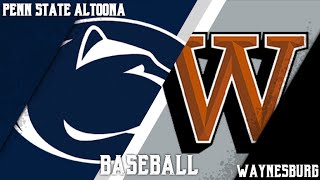 Penn State Altoona Baseball vs Waynesburg 32624 [upl. by Mcnalley466]