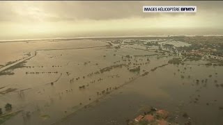 Inondations dans les PyrénéesOrientales vues du ciel [upl. by Staford]