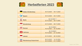 Herbstferien 2023 [upl. by Llenoj]