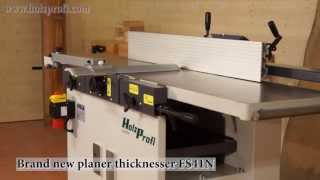 Surface planing and thicknessing with the Holzprofi FS41N planer and thicknesser [upl. by Vadnee71]