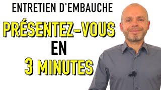 PRÉSENTEZVOUS EN 3 MINUTES  PARLEZMOI DE VOUS ENTRETIEN DEMBAUCHE Simulation Exemples Réponses [upl. by Elsworth719]