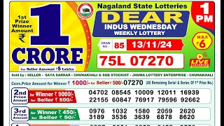 🔴Lottery Sambad Today 0100pm 131124 Morning Dear Lottery Result Pdf Download [upl. by Hairem475]