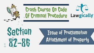 Issue of Proclamation amp Attachment of Property  Code of Criminal Procedure1973  Section 8286 [upl. by Nooj]