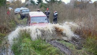 Extreme Offroad  Ditch Crossing by 4x4 SUVs [upl. by Lucais]