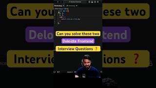 day64  Can you solve these javascript questions asked in deloitte interview coding frontend [upl. by Ellehcsar]