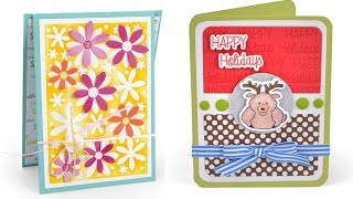 New Sizzix Fall Mini Pudgies amp New Flower Dropins Die Set [upl. by Goode]