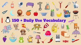 Daily Use English Vocabulary with Pictures for Kids [upl. by Ardnuasak787]