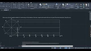 CONSTRUCTION OF CYCLOID BY CAD ENGINEERING DRAWINGAUTOCAD [upl. by Aciretehs963]