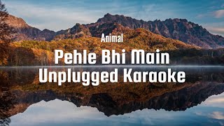 Pehle Bhi Main  Karaoke  Unplugged Karaoke  With Lyrics  Animal  Vishal Mishra  Trending Song [upl. by Onaicilef]