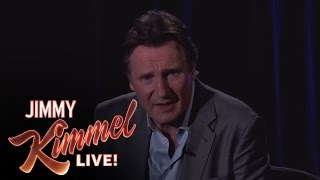 Liam Neeson Threatens a Fan on Jimmy Kimmel Live [upl. by Aynekal]