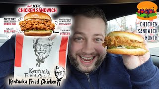 NEW KFC Festive Chicken Sandwich 🍗 Stuffing  Cranberry Sauce [upl. by Amsab840]