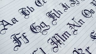 How to Gothic Calligraphy Capital and Small Letters From A to Z  Blackletters Calligraphy [upl. by Ocin]