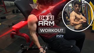 Arms workout🦾 for big arms fst7 gym explore vlog dailyvlog [upl. by Klepac]