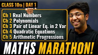 Class 10th Maths Marathon  CH 1 to CH 5 🔥  Shobhit Nirwan [upl. by Ornas]