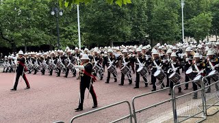 The Massed Bands of HM Royal Marines March Up the Mall 2024 [upl. by Nahgen]