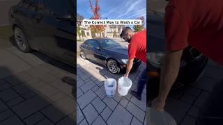 The Correct Way to Wash a Car Using the Two Bucket Method shorts [upl. by Ttreve]