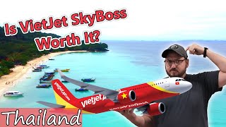 Worth it Flying SkyBoss on VietJet Chiang Mai to Phuket  2022 Thailand Series [upl. by Emlin]