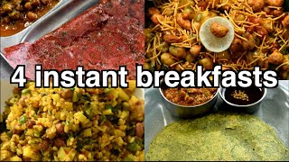 4 instant breakfast recipes [upl. by Enelrahs722]