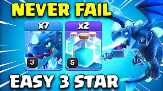 Never Fail  Th12 Electro Dragon Attack Strategy  New TH12 Clone Spell Electro Dragon Strategy Coc [upl. by Gnolb]