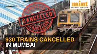 Mumbai Local Alert Railways Cancels 930 Trains In Mumbai  Details [upl. by Helve168]