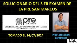 3ER EXAMEN PRE SAN MARCOS 2024  I [upl. by Norha]