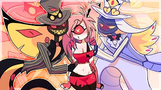 Heaven amp Hell Pentious X Cherri Bombs Hellish Desires  Hazbin Hotel Comic Dub [upl. by Ahsauqram536]