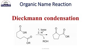 Dieckmann condensation  Organic Name Reaction Dieckmann condensation [upl. by Noir]