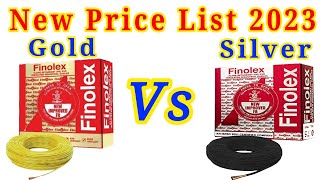 Finolex wire new rate  Finolex Gold Vs Silver  Finolex wire new wholesale price list [upl. by Helge]