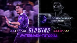 Glowing watermark tutorial on alight motion preset Edit Watermark [upl. by Ennovahs]