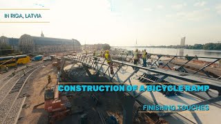 Construction of bicycle ramp in Riga [upl. by Brezin]