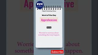 quotApprehensivequot Meaning in English English Vocabulary Course [upl. by Gladi]