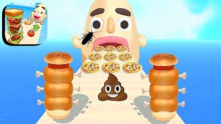 New Satisfying Mobile Game Sandwich Runner Top Free Gameplay Walkthrough All Levels Big Update 7N3 [upl. by Atirabrab354]